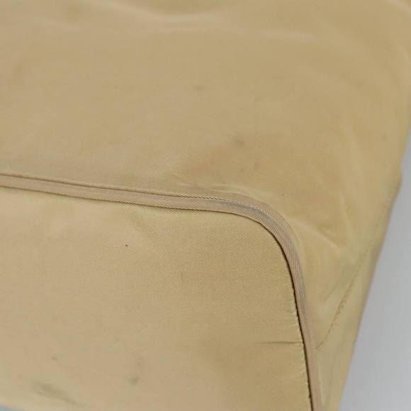 PRADA Hand Bag Nylon Beige Silver Auth 97427 - Picture 9 of 16
